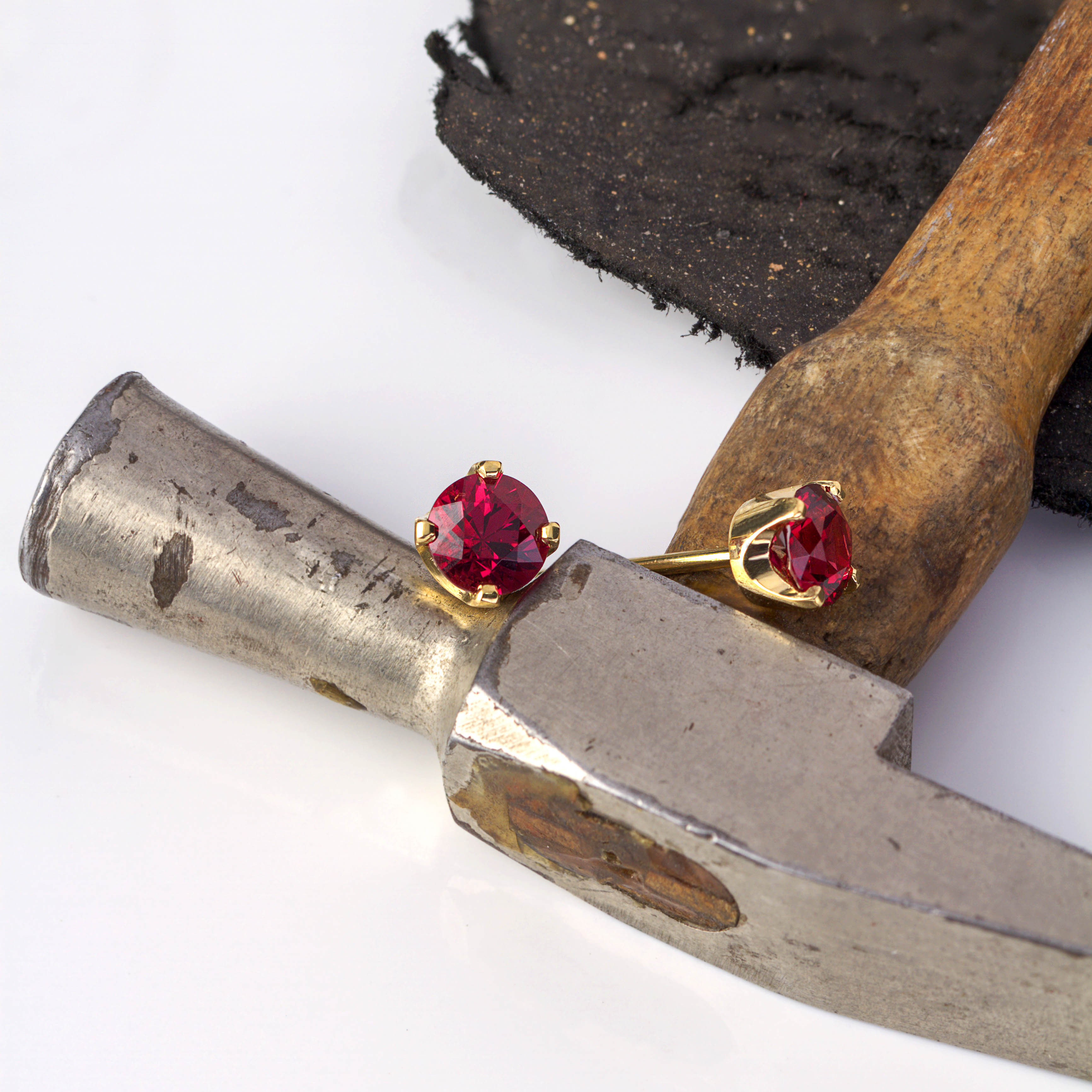 Red Spinel Earrings MJS Jewellery