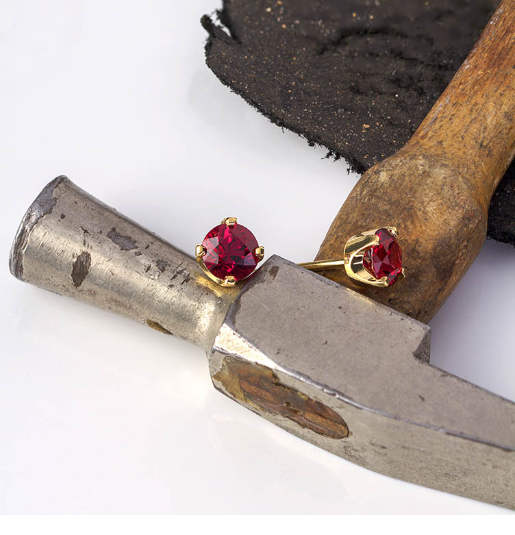 Red Spinel Earrings