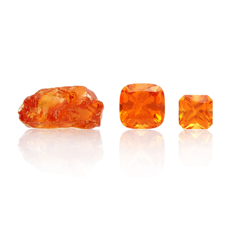 mandarin garnet in the rough